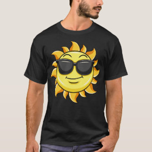zonlicht met zonnebril blij zonneschijn t-shirt