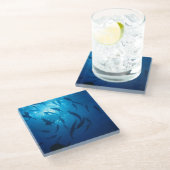 Zonlicht onder het Zee Glazen Onderzetter (Schuin)