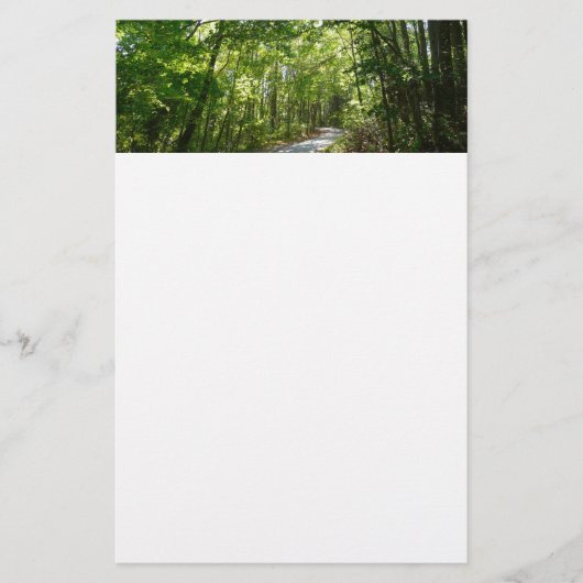 Zonlicht op bebost pad in Centennial Park Briefpapier (Voorkant)
