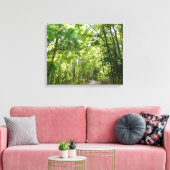 Zonlicht op bebost pad in Centennial Park Canvas Afdruk (Insitu (Woonkamer))
