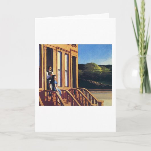 Zonlicht op Brownstones - Edward Hopper Kaart (Voorkant)