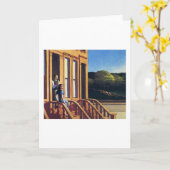 Zonlicht op Brownstones - Edward Hopper Kaart (Gele Bloem)