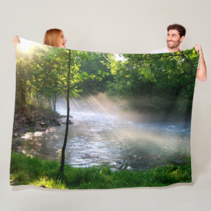 ZONLICHT op de VIJVER Fleece Deken