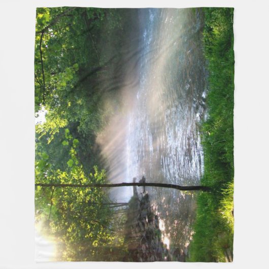 ZONLICHT op de VIJVER Fleece Deken (Voorkant)