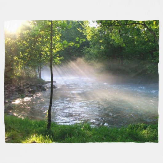 ZONLICHT op de VIJVER Fleece Deken (Voorkant (Horizontaal))