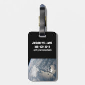 Zonlicht op het water van de aarde. bagagelabel (Achterkant verticaal)