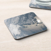 Zonlicht op het water van de aarde. bier onderzetter (Linkerzijde)