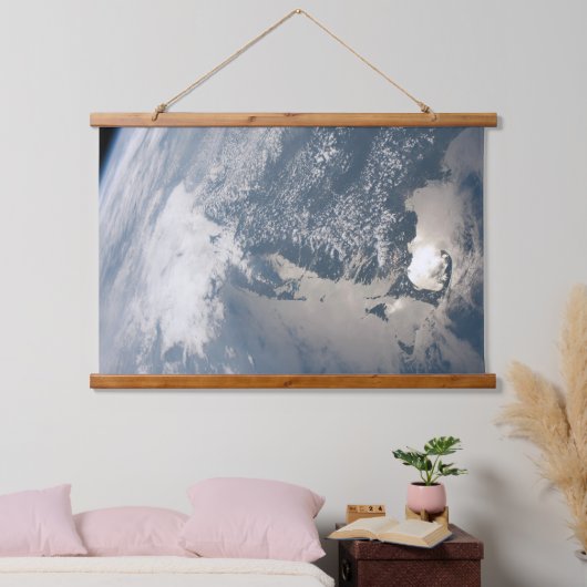 Zonlicht op het water van de aarde. hangend wandkleed (Slaapkamer)