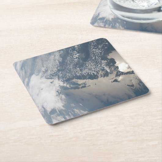 Zonlicht op het water van de aarde. kartonnen onderzetters (Schuin)