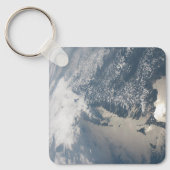 Zonlicht op het water van de aarde. sleutelhanger (Voorkant)