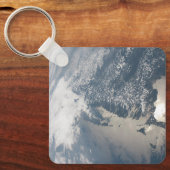 Zonlicht op het water van de aarde. sleutelhanger (Voorkant)