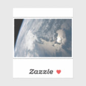 Zonlicht op het water van de aarde. sticker (Vel)