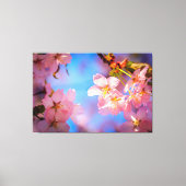 Zonlicht op Sakura Flowers Canvas Afdruk (Voorkant)