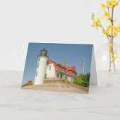 Zonlicht op vuurtoren van Point Betsie Kaart (Gele Bloem)