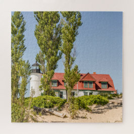 Zonlicht op vuurtoren van Point Betsie Legpuzzel