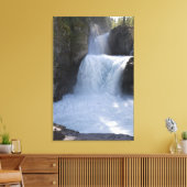 Zonlicht op watervallen aan de zijkant van een ber canvas afdruk (Insitu (Woonkamer))