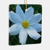 Zonlicht op witte kosmos Bloem Keramisch Ornament (Rechts)