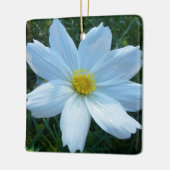 Zonlicht op witte kosmos Bloem Keramisch Ornament (Links)