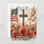 Zonlicht over gevallen helden  feestdagenkaart (Voorkant / Achterkant)