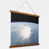 Zonlicht reflecteert voor de Golf van Mexico Hangend Wandkleed (Gebogen)