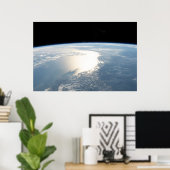 Zonlicht reflecteert voor de Golf van Mexico Poster (Thuiskantoor)