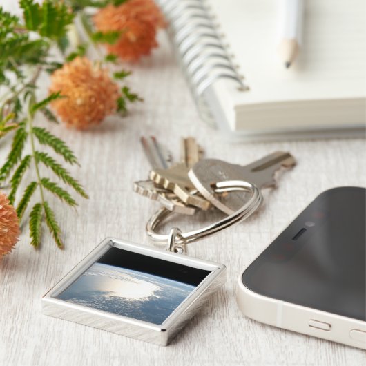 Zonlicht reflecteert voor de Golf van Mexico Sleutelhanger (Zijkant)