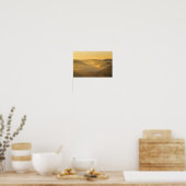 Zonlicht schijnt in de ochtend mist poster (Keuken)