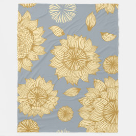 Zonlicht Stilte in Zacht Blauw Grijs Fleece Deken