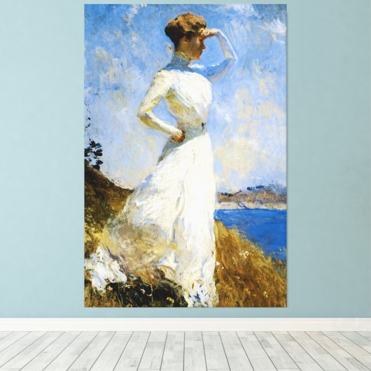 Zonlicht van Frank Benson Canvas Afdruk (Insitu (Houten vloer))