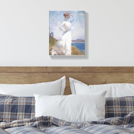 Zonlicht van Frank Weston Benson Canvas Print (Insitu (Slaapkamer))