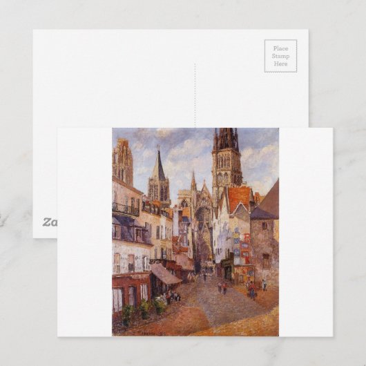 Zonlicht, vanmiddag, La Rue de l'Epicerie, Rouen Briefkaart (Voorkant / Achterkant)