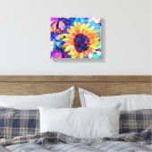 Zonlicht & Vlinders Zonnebloem Canvas Kunst (Insitu (Slaapkamer))