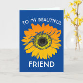ZONLOWER BIRTHDAY FRIEND WENSKAART KAART (Gele Bloem)