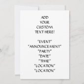 ZONLOWER Invitation Cards Party Invitations Event Kaart (Achterkant)