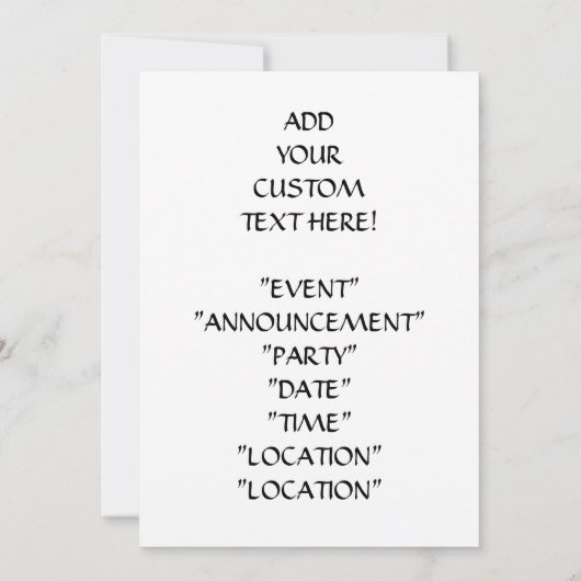 ZONLOWER Invitation Cards Party Invitations Event Kaart (Achterkant)