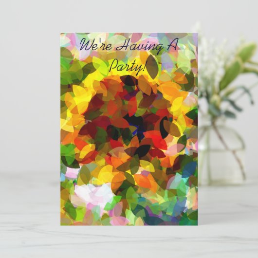 ZONLOWERS-INVITATIE (Staand voorkant)