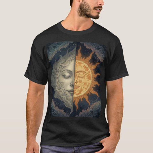 zonmaan t-shirt (Voorkant)