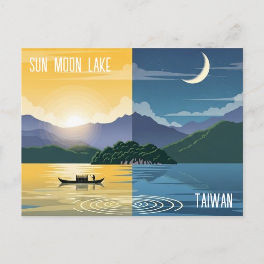 Zonmaanmeer Taiwan Briefkaart (Voorkant)