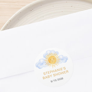 Zonne Baby Borrel Ronde Sticker