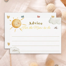 Zonne Boho Zon Baby Shower Advies voor Moeder Kaar