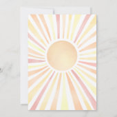 Zonne Boho Zon Baby Shower Kaart (Achterkant)