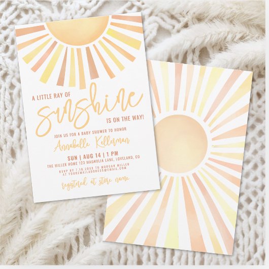 Zonne Boho Zon Baby Shower Kaart
