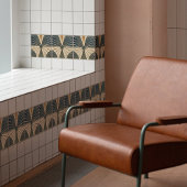 Zonne-cirkels Midden-eeuws symmetrie Art Deco Tegeltje