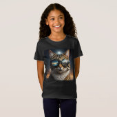 Zonne-eclips, 2024 Kat Dragen Zonne-eclips Glas T-shirt (Voorkant volledig)