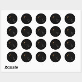 Zonne-eclips Kat Eclips Bril Ronde Sticker (Vel)