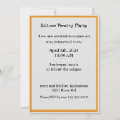 Zonne-eclips kijkfeest volledig aangepaste bloemen kaart (Achterkant)