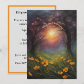 Zonne-eclips kijkfeest volledig aangepaste bloemen kaart (Voorkant / Achterkant)