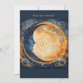 Zonne-eclips kijkfeest volledig aangepaste maan kaart (Voorkant)