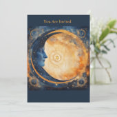 Zonne-eclips kijkfeest volledig aangepaste maan kaart (Staand voorkant)