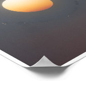 Zonne-eclips lucht achtergrond Muur Poster (Hoek)
